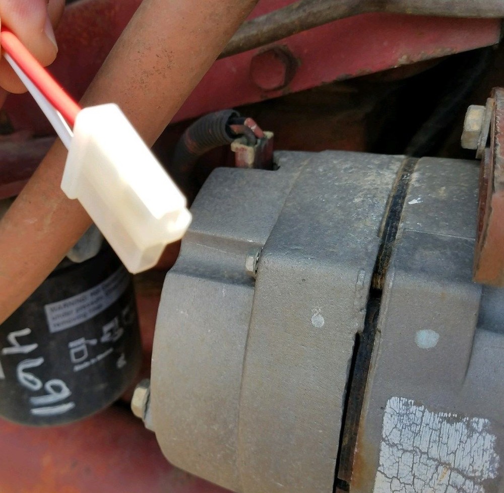 Pigtail for WHITE Tractor 2 Wire Delco Alternator W/ INTERNAL Regulator