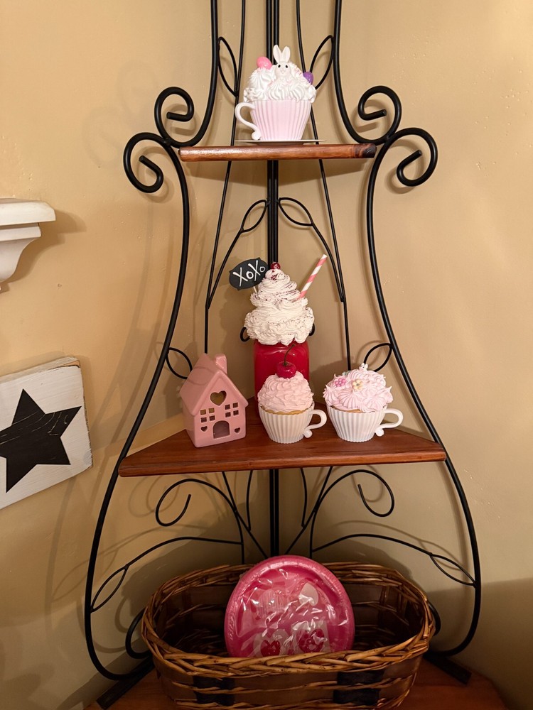 Fake Bake Cupcake Easter Spring Tier Tray Decor Food Prop Display Decor 4"