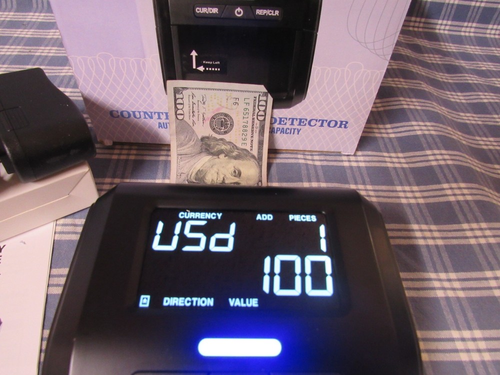 Counterfeit Bill Detector Machine with LCD Display (New Open Box) FREE SHIPPING.