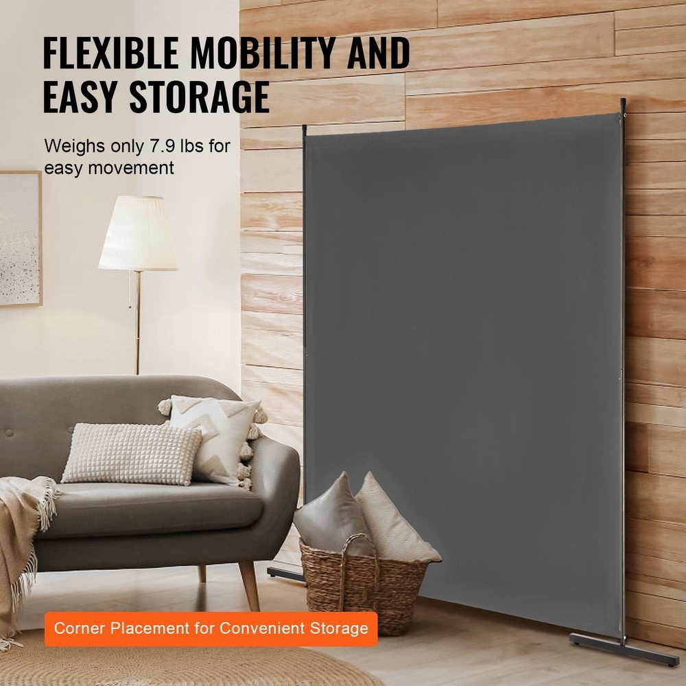 Space Separator One-Panel Privacy Barrier 6FT Indoor Privacy Shield Segregation