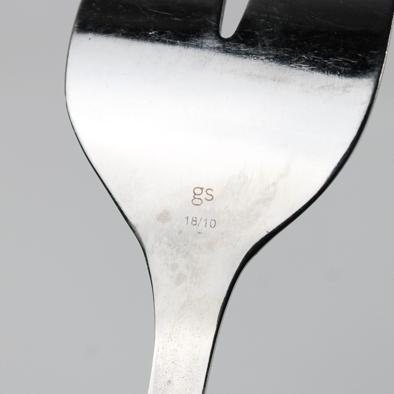 Gourmet Settings Strand Cold Meat Serving Fork 10" Long Stainless Flatware