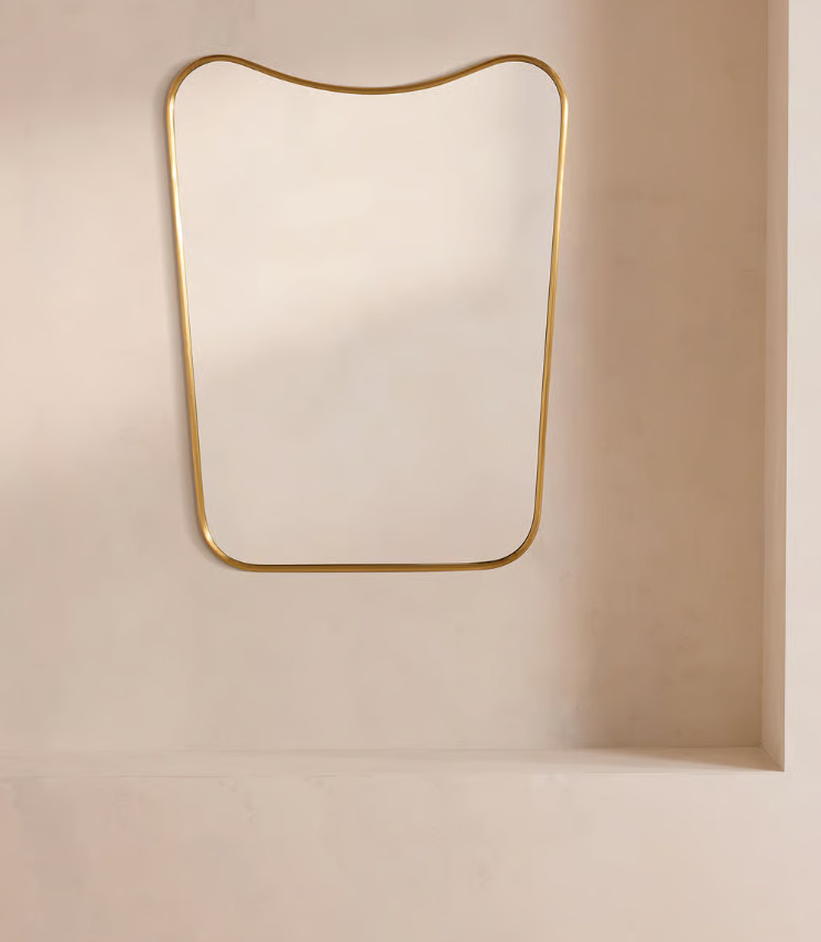 Soho Home Cooper Wall Mirror, Antique Brass