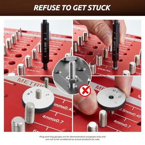 Thread Checker with Optimised Spacing, 44 Nut and Bolt Thread Checker, Bolt