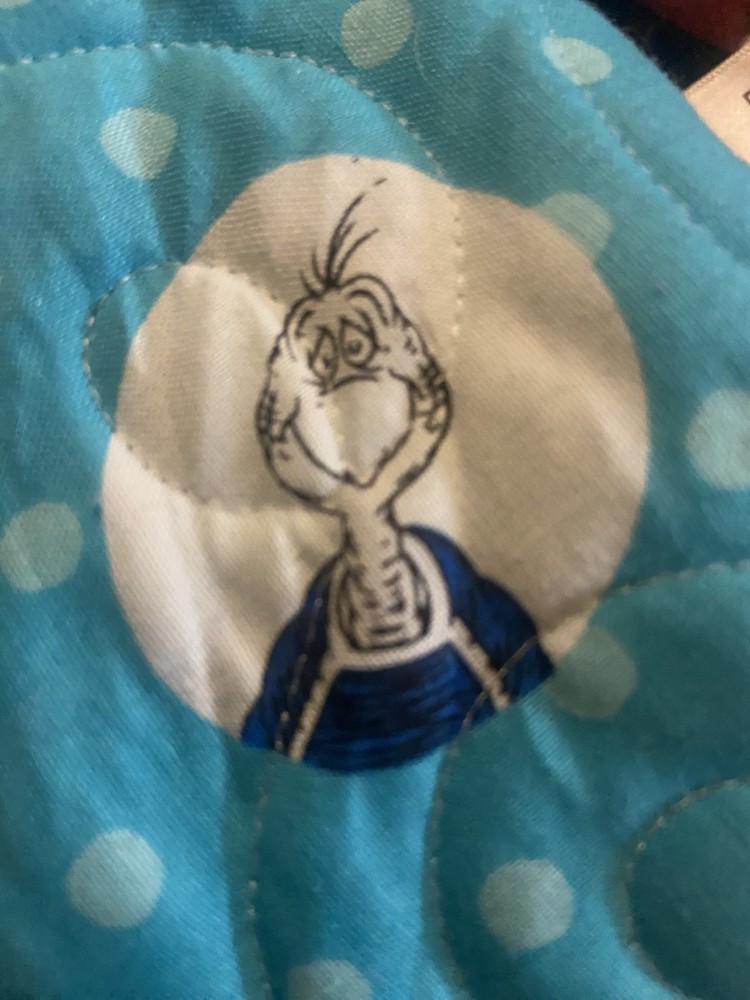 Quilted Dr Seuss Zip Up Bag