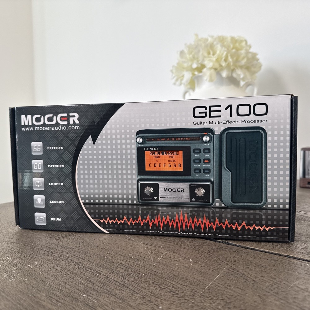 MOOER GE100 Guitar Multi-effects Processor Effect Pedal + Loop Recording