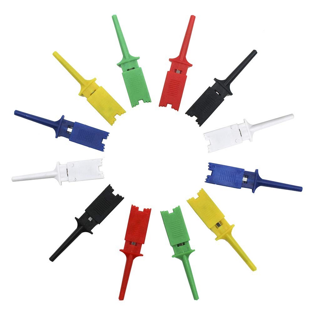 Usb Logic Analyzer Device With 12pcs 6 Colors Test Hook Clip Set Usb Cable 24mhz