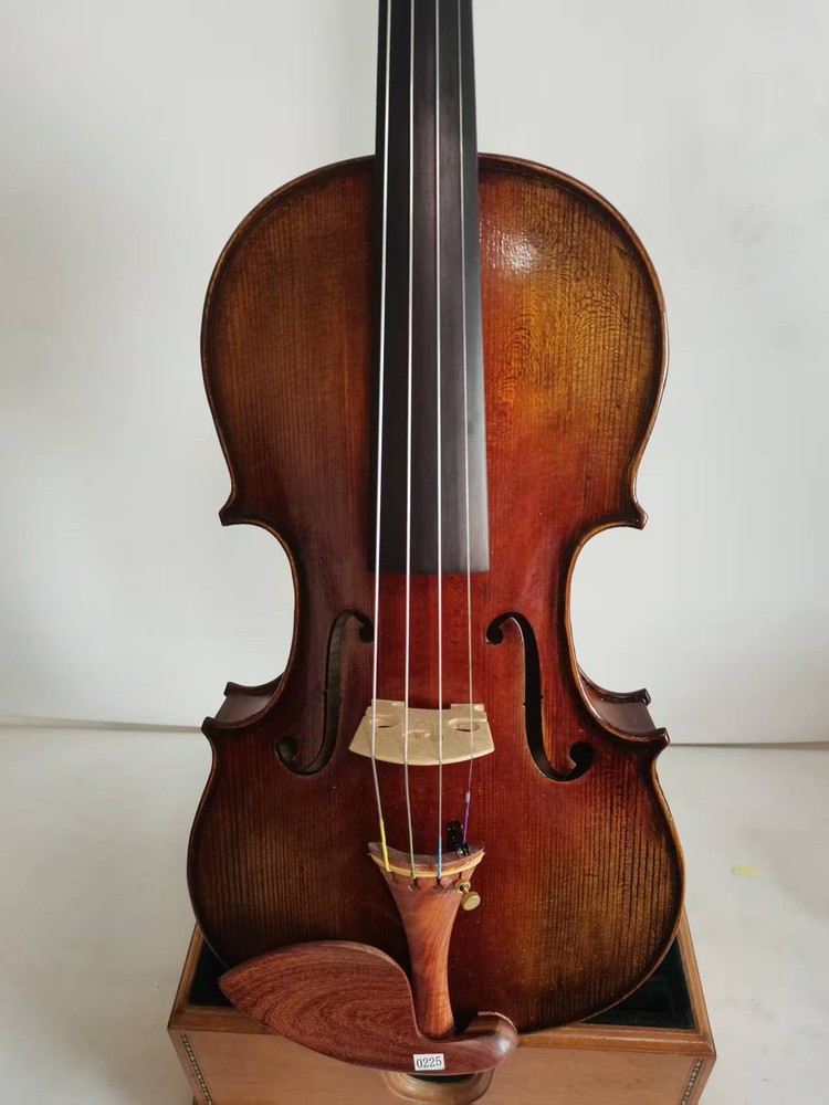 Master 4/4 violin Stradi model 1pc Solid flamed maple back spruce top 0225