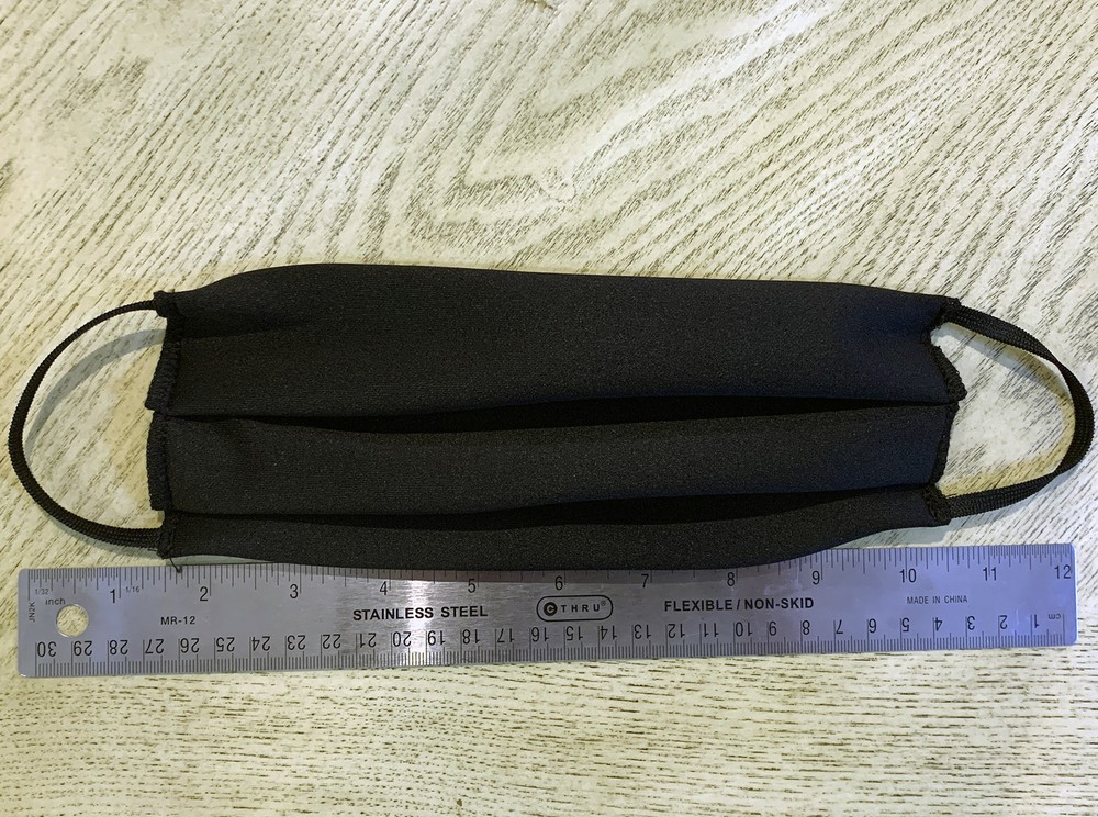 Mask - Reusable Rectangular 10" Face Mask - Color: Black - Free USA Shipping