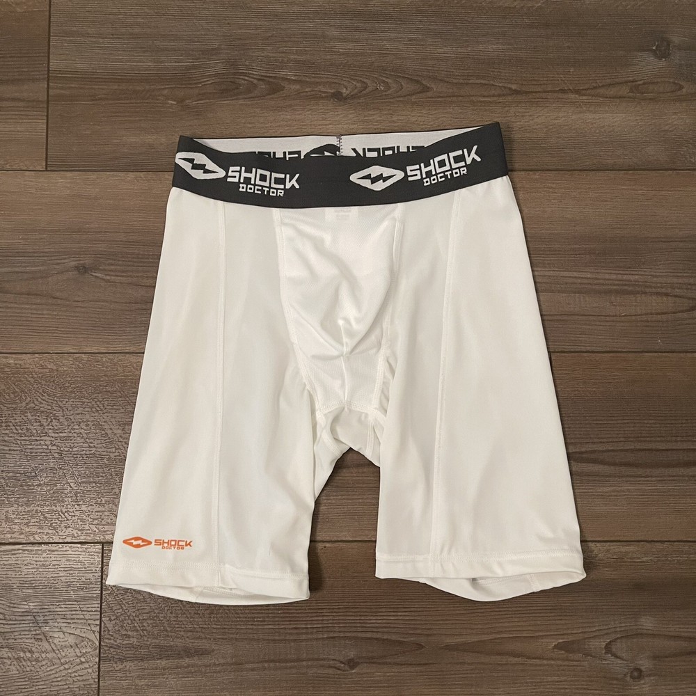 Shock Doctor Item 251 Mens L White Core Double Compression Short