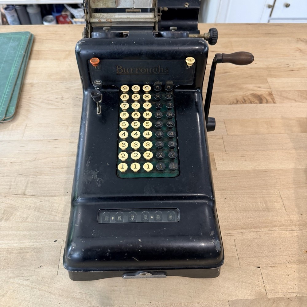 Antique Burroughs Mechanical Adding Machine