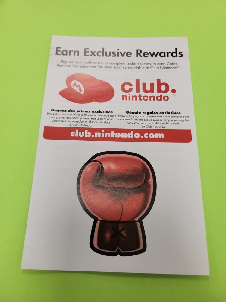 Nintendo Club Wii INSERT ONLY Authentic