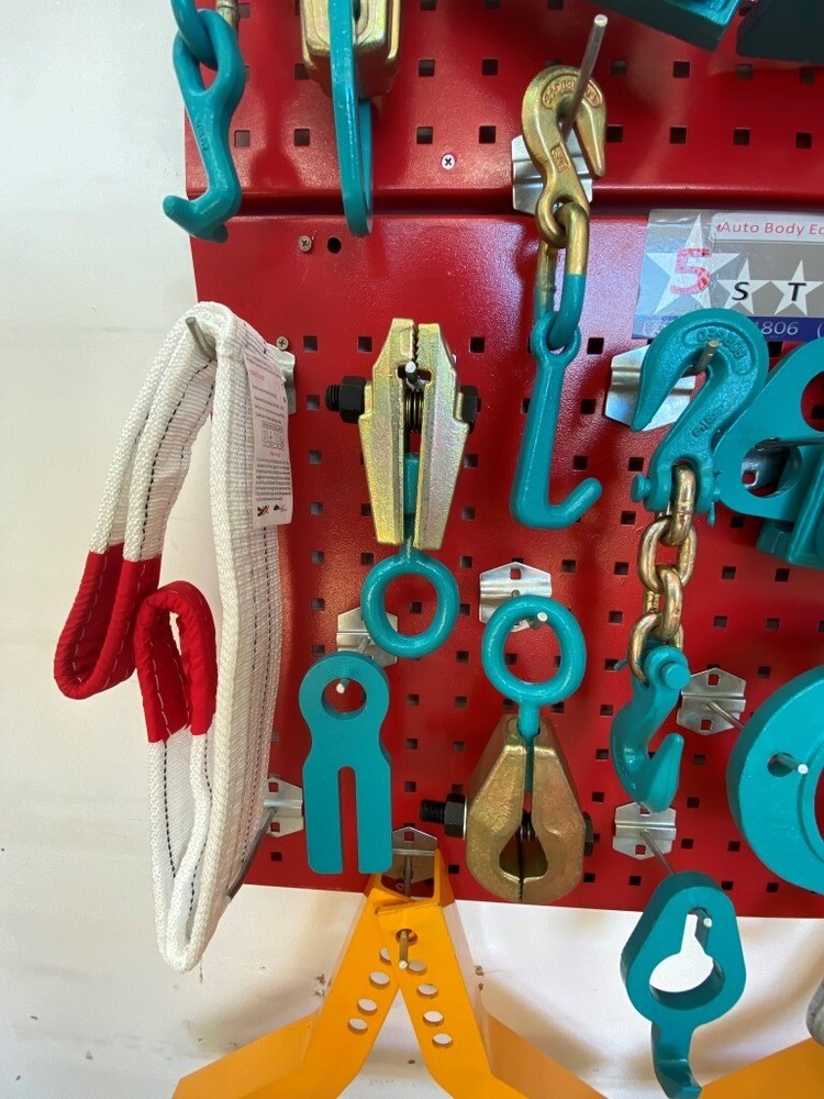 33 PIECE HEAVY DUTY AUTO BODY FRAME MACHINE PULLING TOOLS & CLAMPS #75