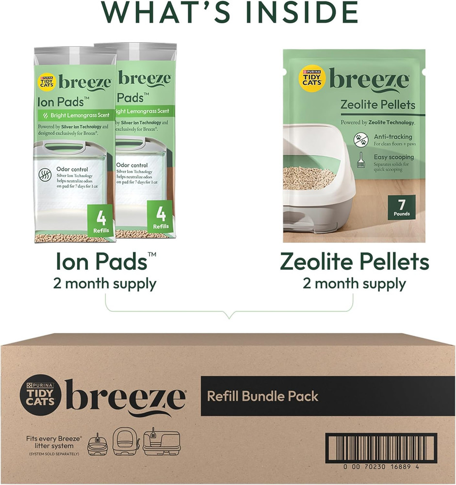 Purina Breeze Litter System Cat Refill Bundle - 7.91 Lb. Box