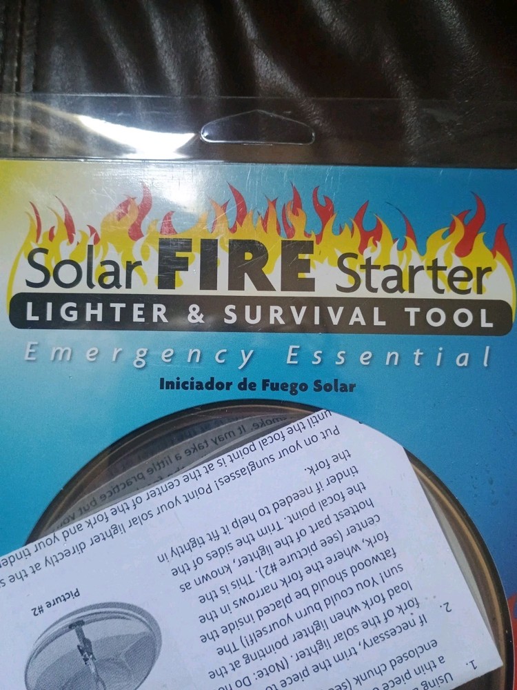 Solar Fire Starter Lighter & Survival Tool! Brand New In Package!