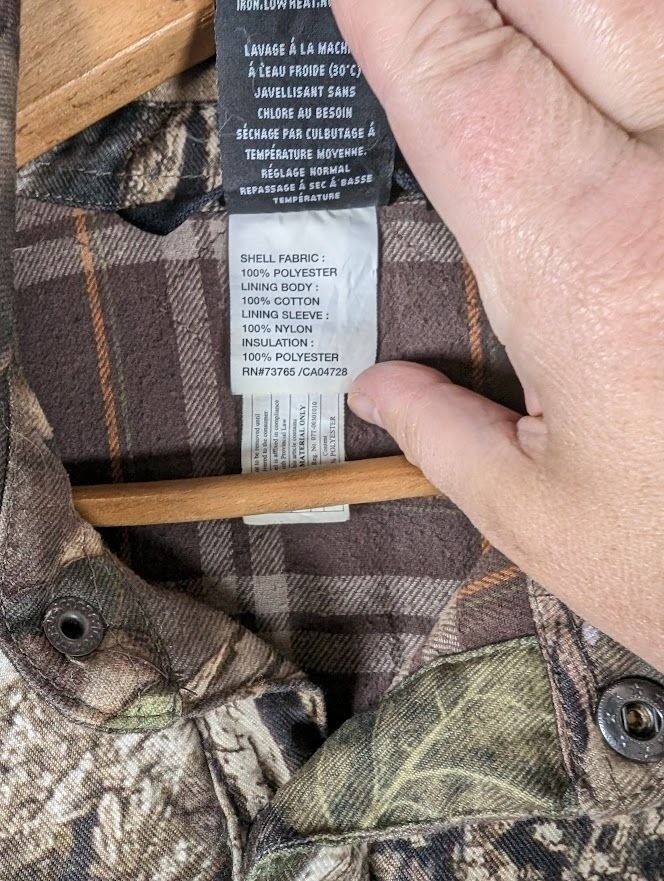 Browning Hell's Canyon Jacket Size Medium Flannel Lined Camo Mossy Oak Breakout