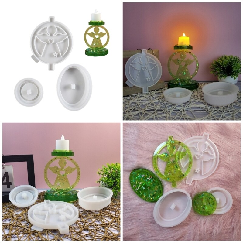 Silicone Decorative Candlestick Mold Holder Mold Heart Shape