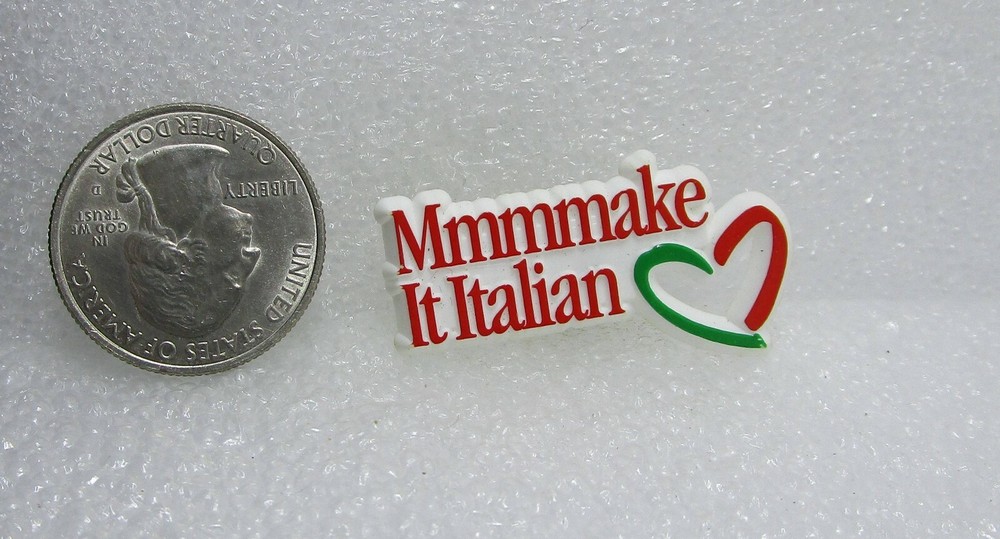 Mmmmake It Italian Plastic Pin