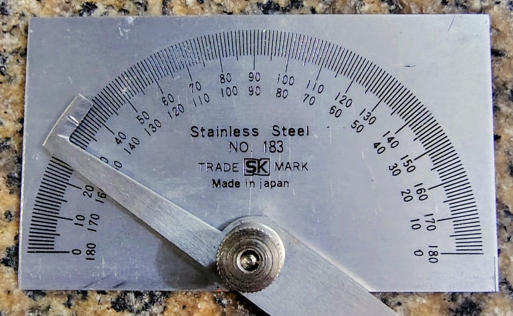 🗽SK STAINLESS NO 183 PROTRACTOR MACHINIST/TOOLMAKER