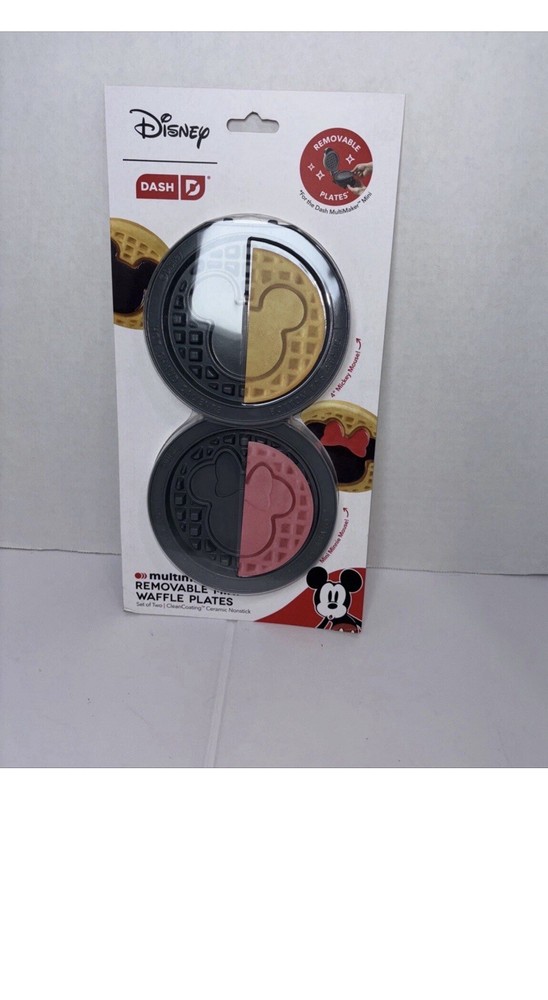 New Dash Disney MICKEY & MINNIE MOUSE MultiMaker Removable Mini Waffle Plates