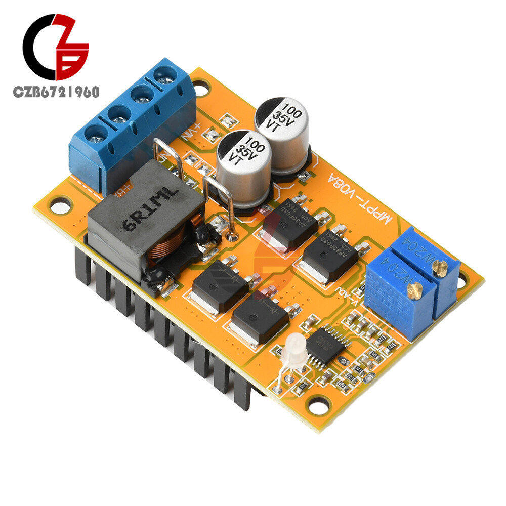 DC8-28V 5A 100W MPPT Solar Charging Panel Regulator Controller 9V 12V 24V Switch