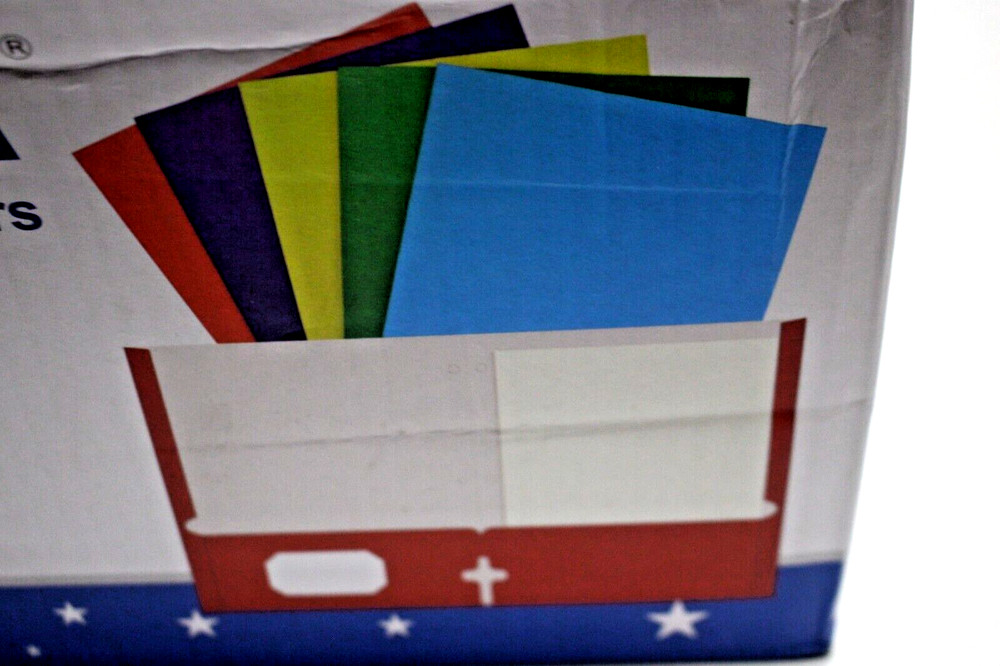 120 PACK BSTOYDER TWO POCKET FILE FOLDER ASSORTED COLORS