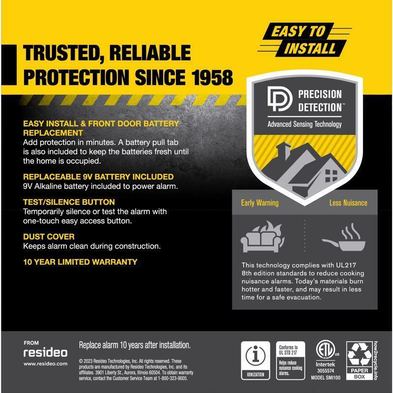 BRK Battery-Powered Ionization Smoke Detector