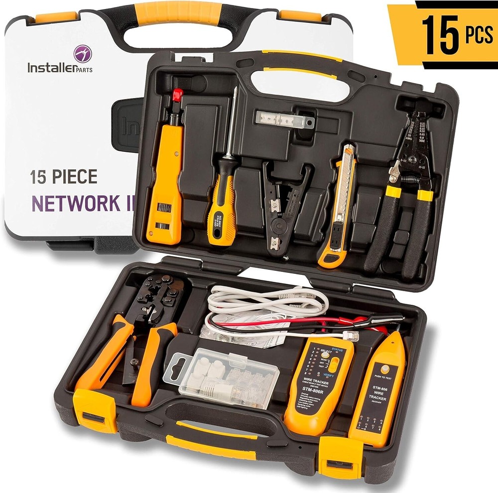 Lightweight Professional Network Tool Kit – Crimper, Tester, Screwdriver & Knife