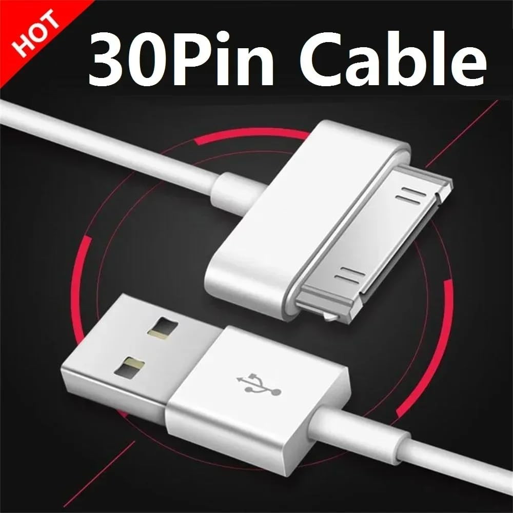 Cable for iPhone 4s, 30-Pin USB Charging and Sync Dock 1 meter