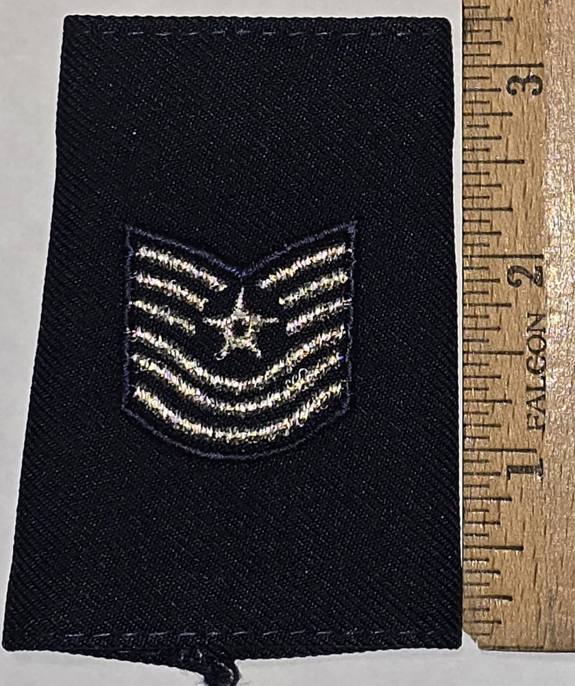 USAF AIR FORCE Master Sergeant E7 Shoulder Marks 1 pair Sm Sz (Female) NOS '92