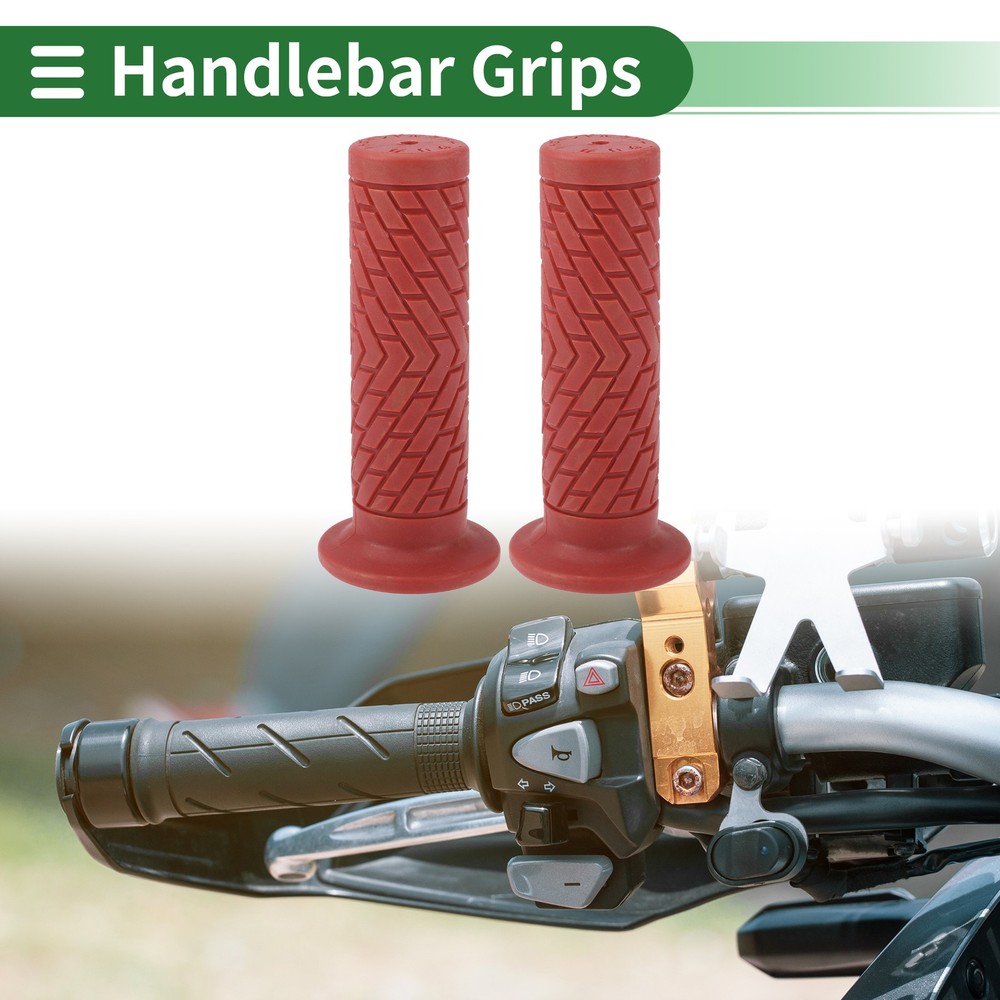 7/8" 22mm Motorcycle Knobs Handlebar End Handlebar TPU Dark Red