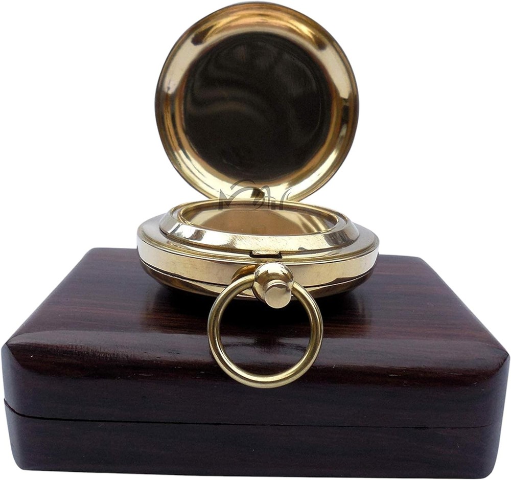 BRASS COMPASS ~ BRAND NEW Handmade Polished Brass Compass