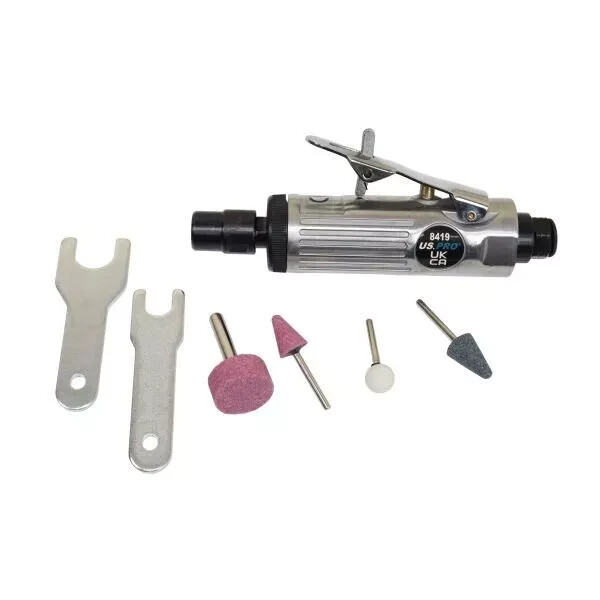 US PRO 15pc MINI 1/4" AIR DIE GRINDER SET 8419
