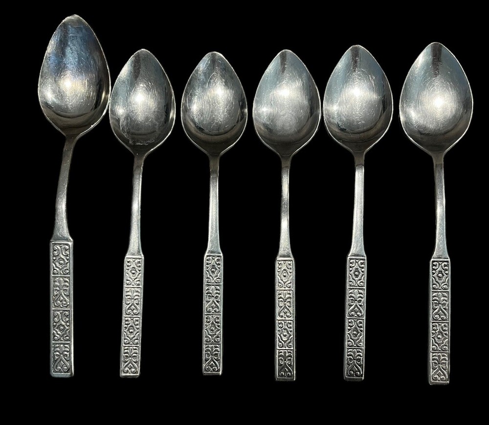 Vintage Nasco Stainless Flatware Moorish Pattern Replacement Tablespoons