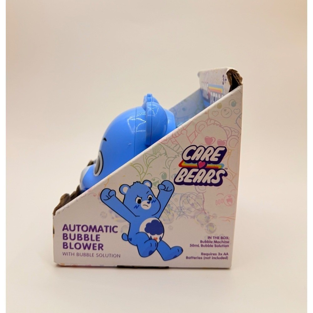 Care Bears Grumpy Bear Automatic Bubble Blower Blue Machine with Solution NEW