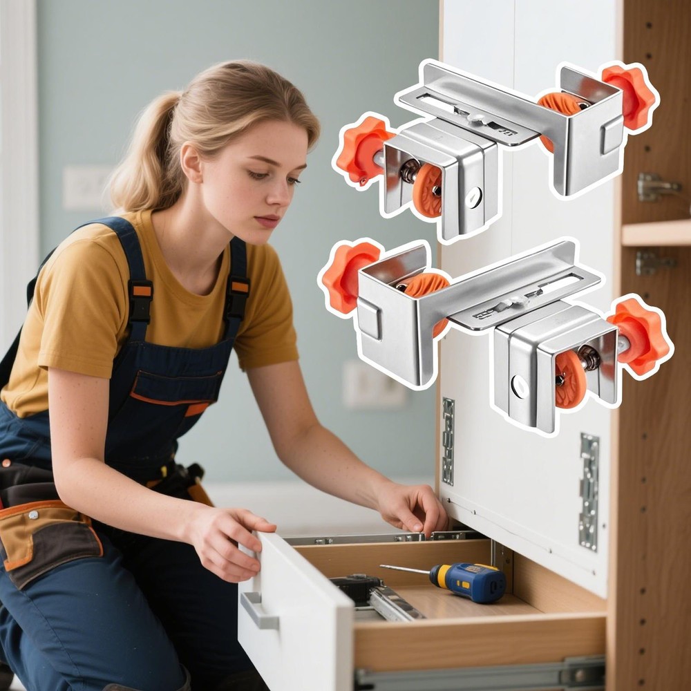 Woodworking Drawer Installation Clip Cabinet Front Panel Positioning Fix Clip