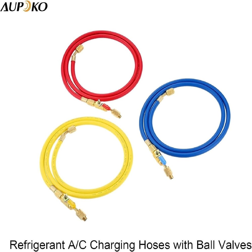Versatile 60" R410A A/C Charging Hoses - 800 PSI High Performance & Durable
