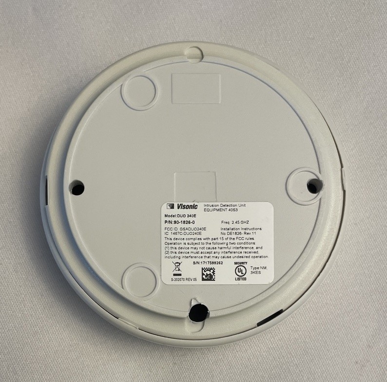 Visonic DUO-240E Intrusion Detection Unit Ceiling Dual Detector