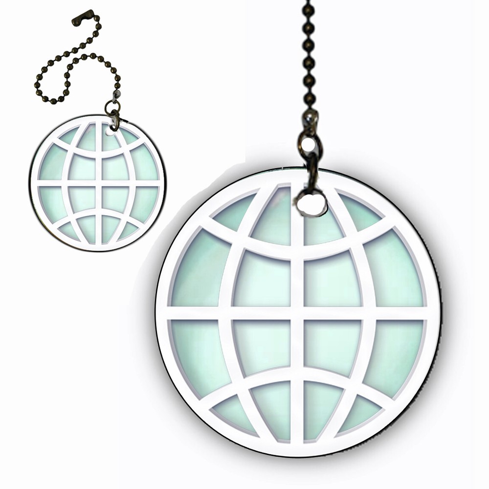 Set 2-Unique Abstract Art Ceiling Fan Lighting Pull Chain 4"+ Extension Chain