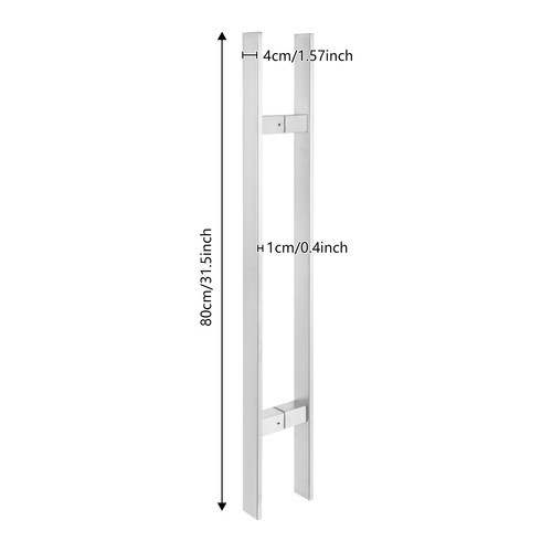 NEWStainless Steel Double Sided Push Pull Door Handle, H-shaped Door Pull Handle