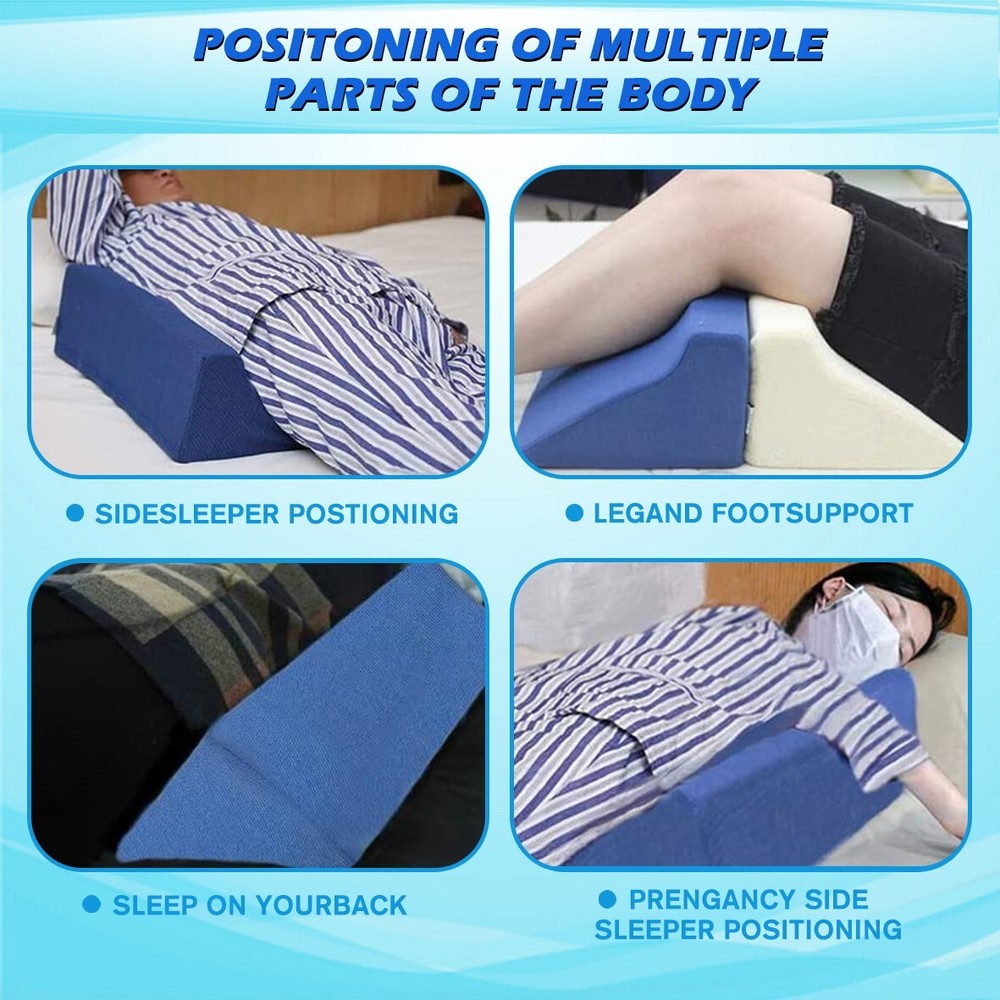 For Sleeping Triangle Wedge Pillow Cushion Post Surgery Bedsores Elderly Support