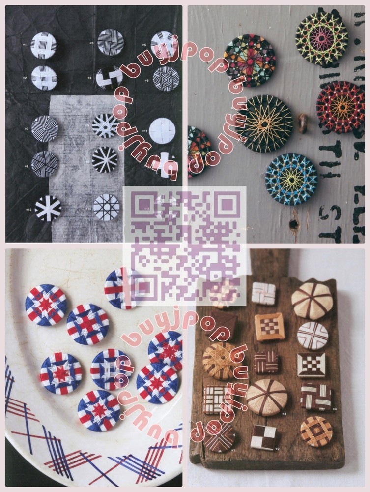 NEW Japanese Craft Book Thread Covered Button Dorset Flat Core Ring Button