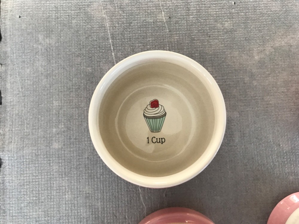 The Masterclass Bake Shop Measuring Cup Set Stacking -Pink-Donut,Cupcake,Candy