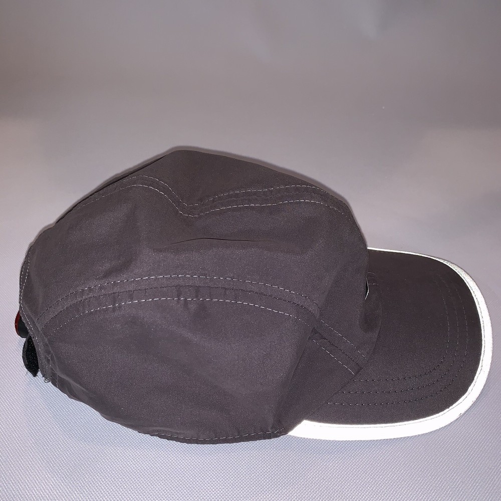 Brooks Running Hat Reflective Adjustable Gray Cap Red Light Strap NOT WORKING