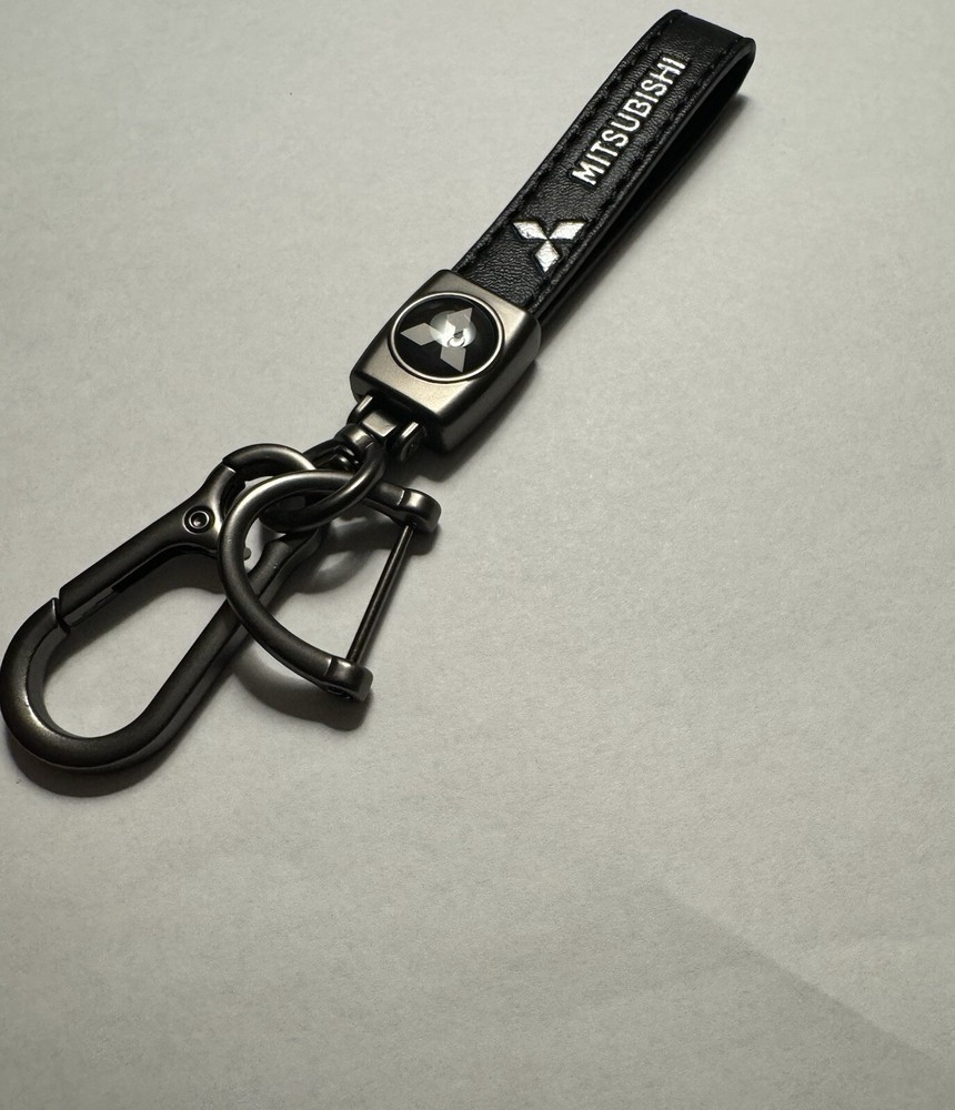 Mitsubishi Genuine Leather Car Keychain