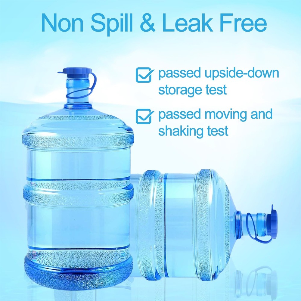 【5 PCS】3 & 5 Gallon Water Jug Cap, Upgrade Reusable Replacement Caps, Non Spi...