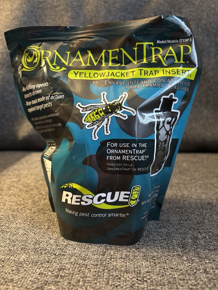 3 Rescue Yellow Jacket Trap Insert Refill Ornamentrap Attractant OTYJIP-E