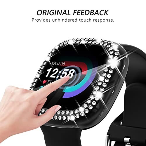 10-Pack TPU Bumper Case & Screen Protector for Fitbit Versa 4/Sense 2, Bling Des