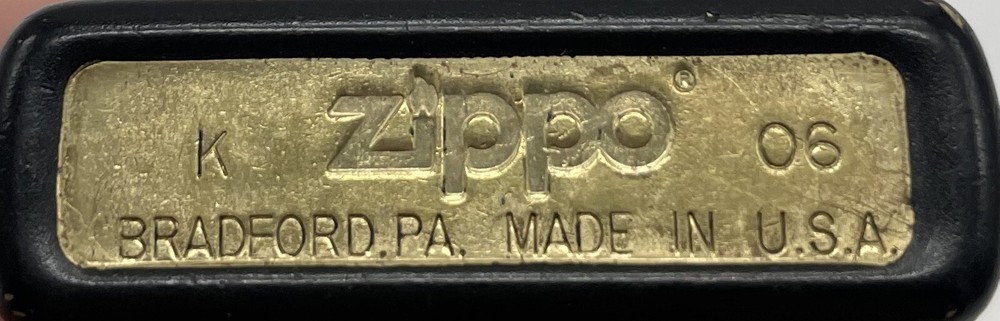 2006 Classic Black Matte + Red USED Zippo Lighter
