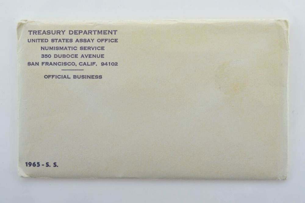 1965 Special Mint Set SMS Includes 40% Silver Kennedy Half and OGP