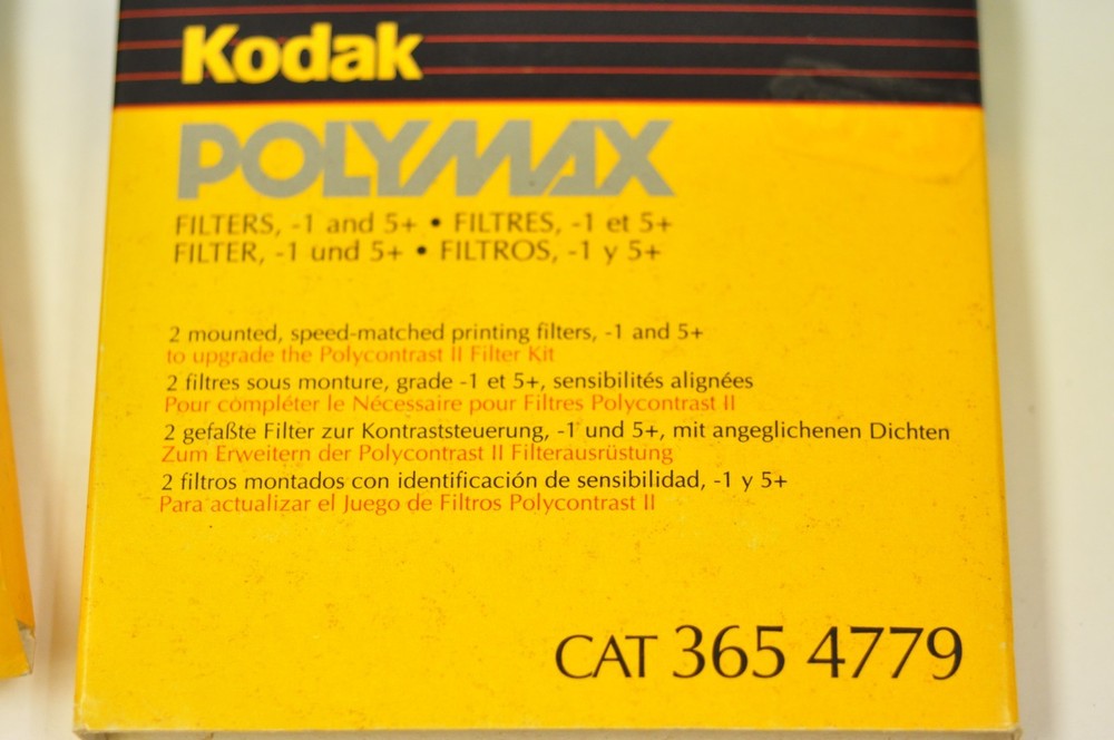 Kodak Polymax two filter set -1 and 5+(Cat. 365 4779). New